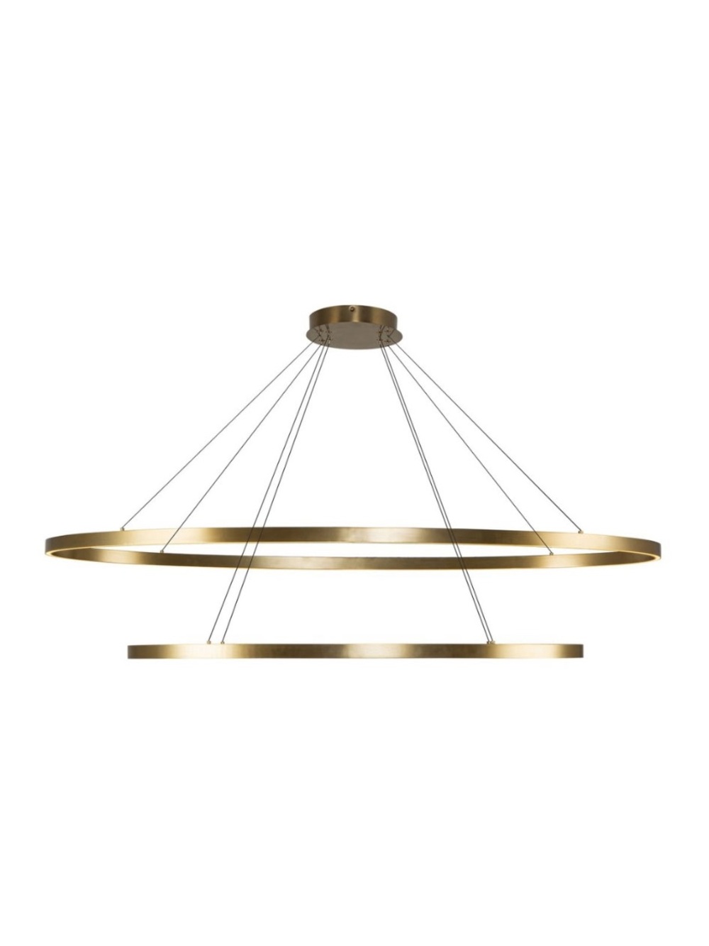 ZCO Gold Double-Ring Suspended LED Chandelier